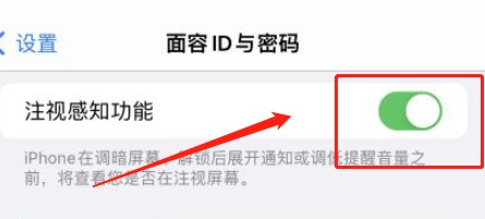 iPhone12如何开启注视感知功能