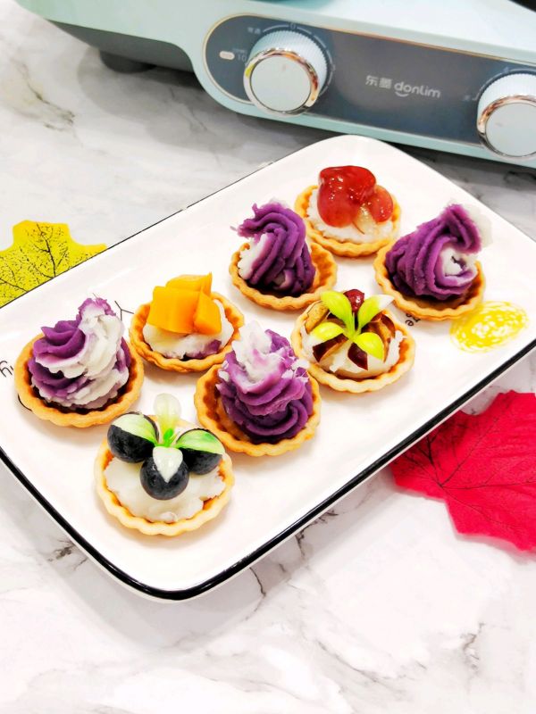 紫薯山药水果挞