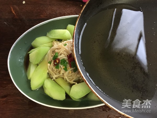 白灼芥蓝金针菇