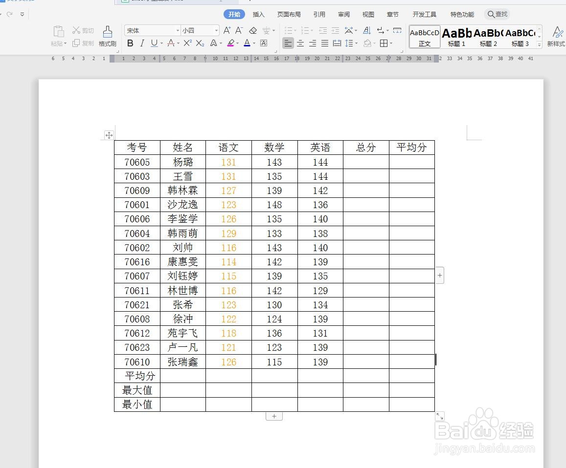 WPS文字怎么设置表格数据快速求和?