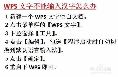 Wps文字不能输入汉字解决办法 百度经验