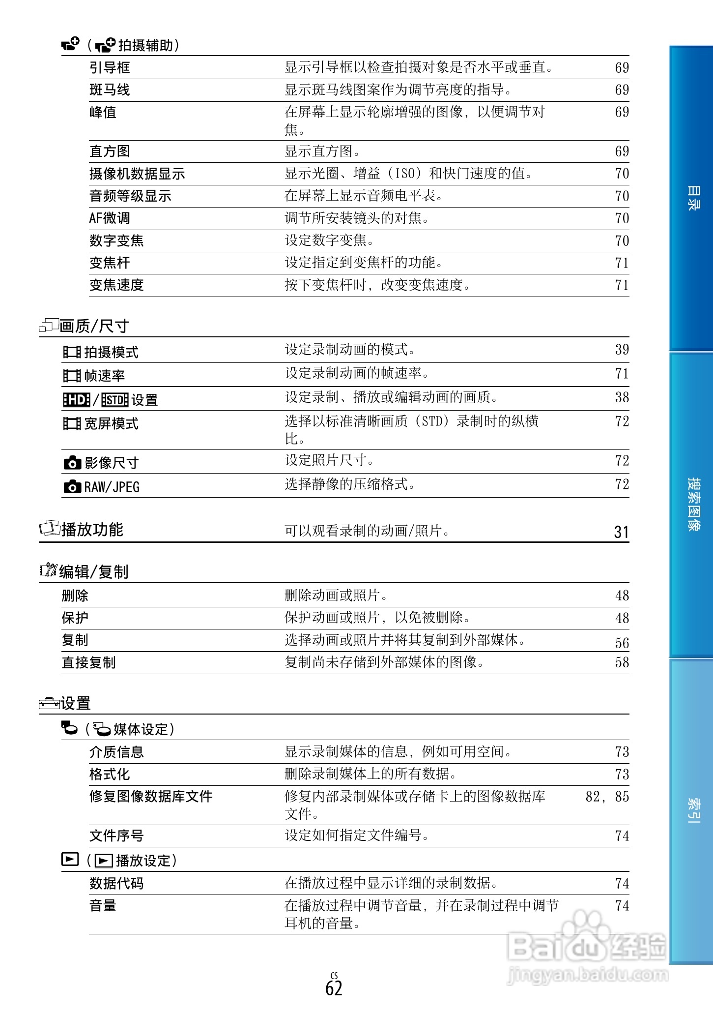 SONY索尼 NEX-VG900数码摄像机说明书:[7]