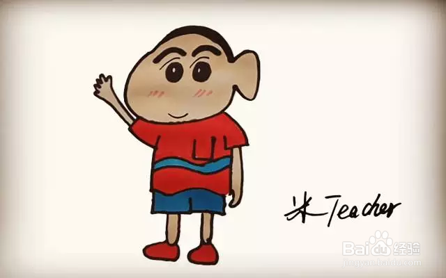 简笔画怎么画蜡笔小新