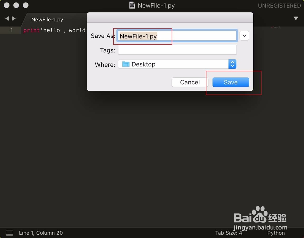 macbook如何创建Python程序文件