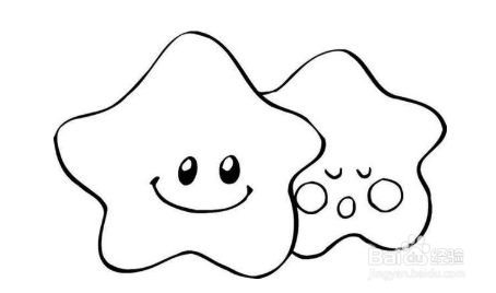 简笔画：多刺的仙人掌和海星的绘画步骤