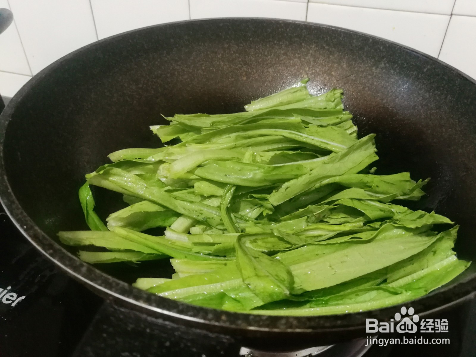 清炒油麦菜的做法