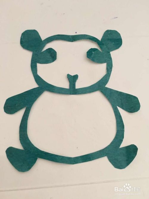 怎样用彩纸剪一只简单易学的小熊猫