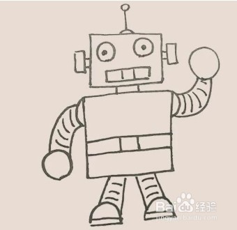 怎么画出卡通版的机器人