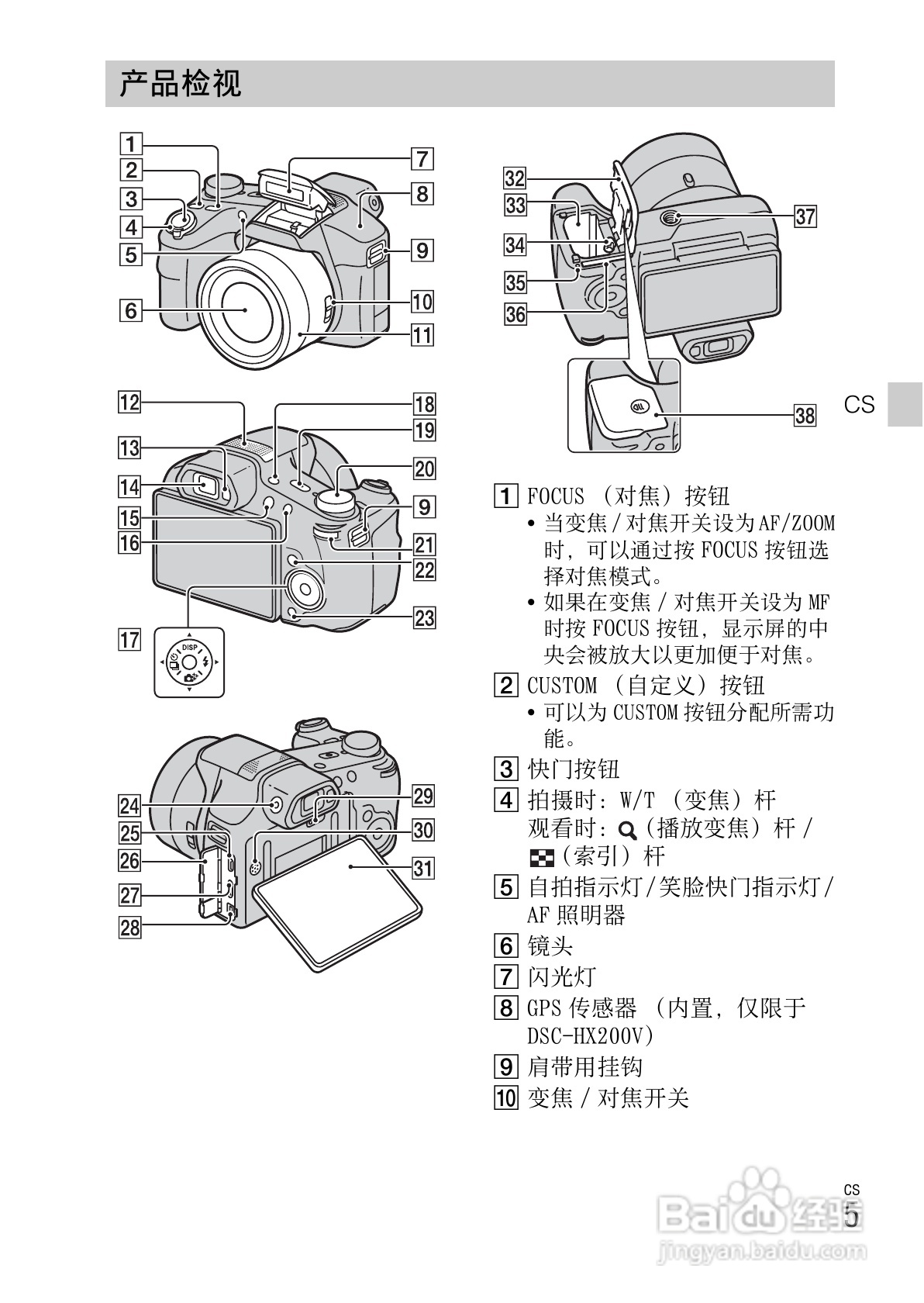 索尼DSC-HX200V数码相机使用说明书:[7]