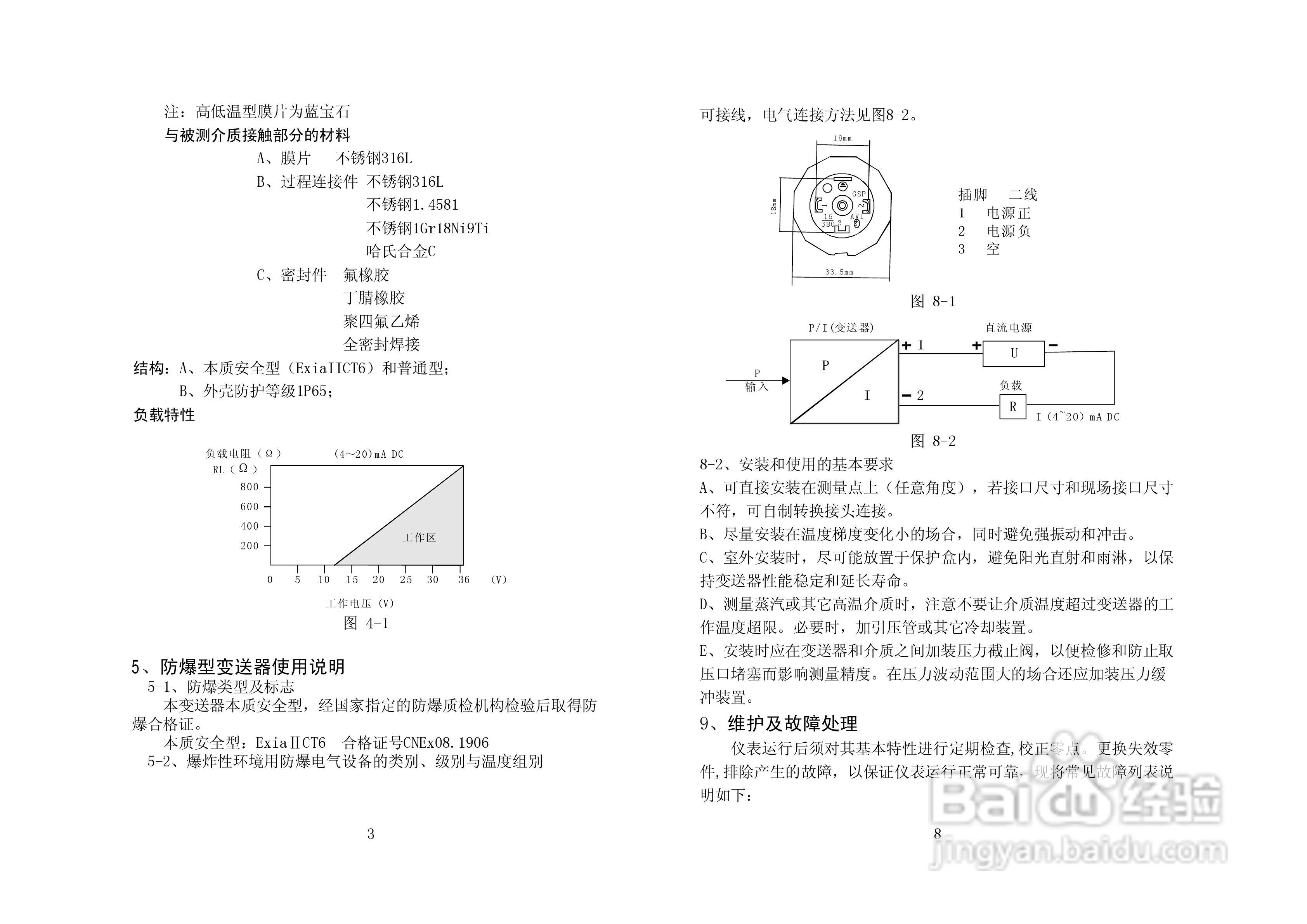WIDEPLUS-8系列精小型压力变送器使用说明书