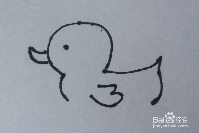 如何画鸭子的儿童画？