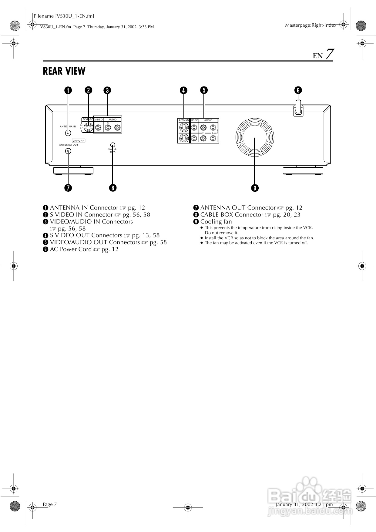 JVC SR-VS30U播放机说明书:[1]