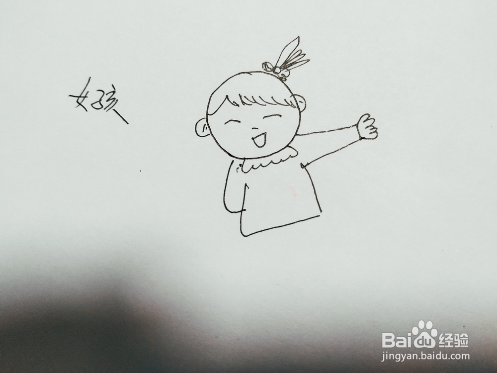 卡通女孩简笔画怎么画呢