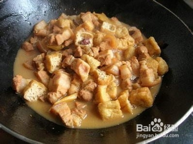 红烧肉豆腐泡的做法