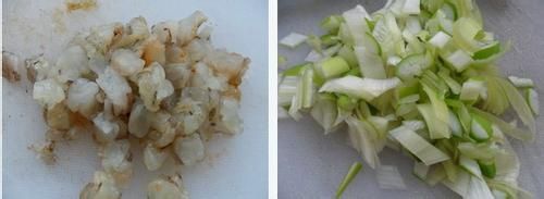 特色菜;鸡蛋虾仁蒜薹脆烧饼做法图解