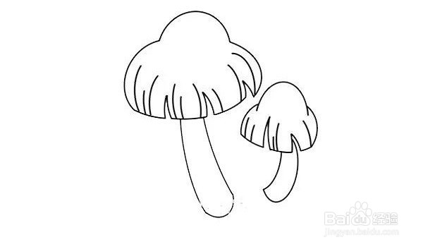 草地蘑菇简笔画图片
