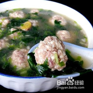 嫩豆腐肉丸西洋菜汤