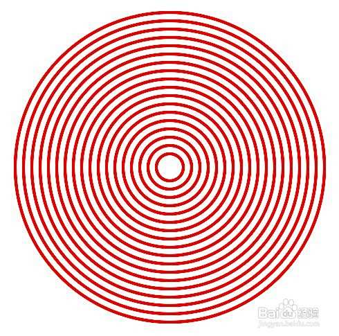 ps如何制作一个等距离的同心圆