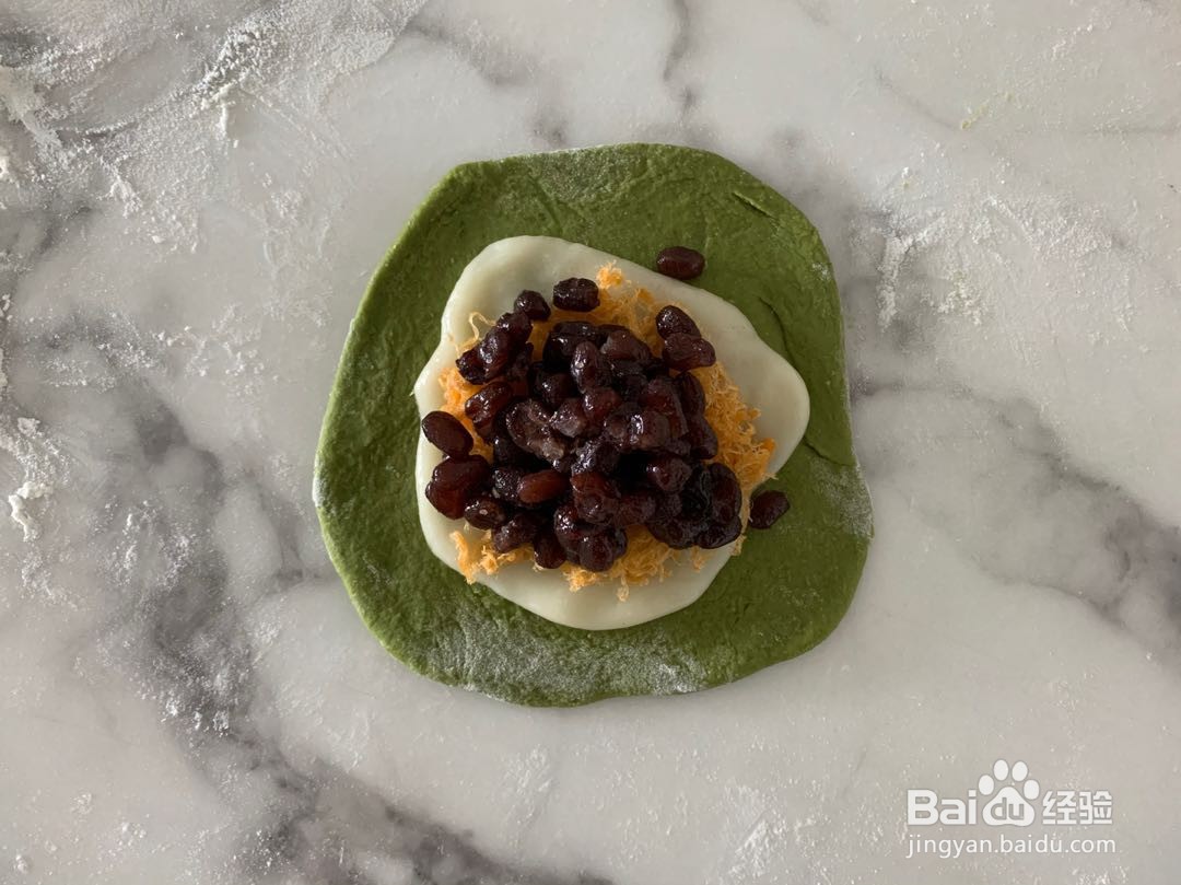 抹茶麻薯古早味面包的做法