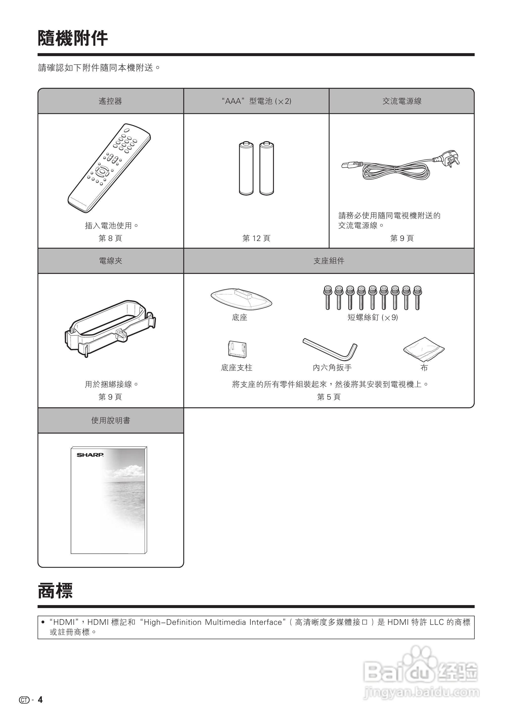 声宝LC-37Z33H型液晶电视机说明书:[1]