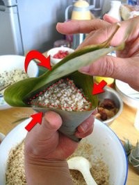 咸蛋黄五花肉粽