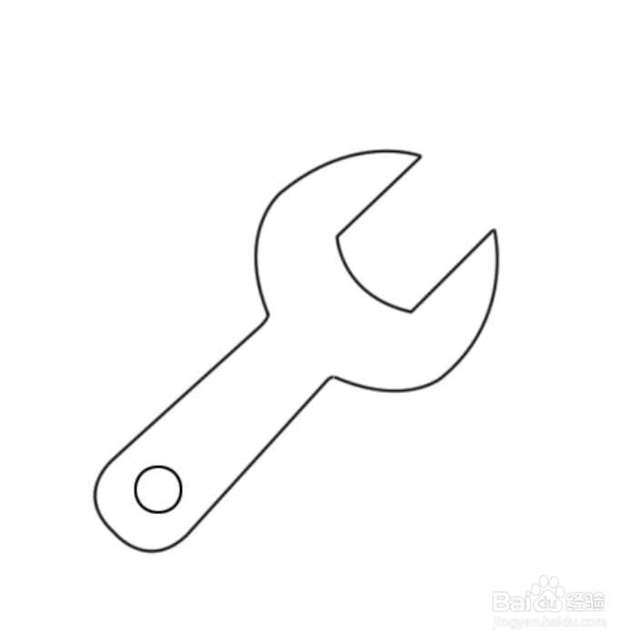 如何画扳手简笔画