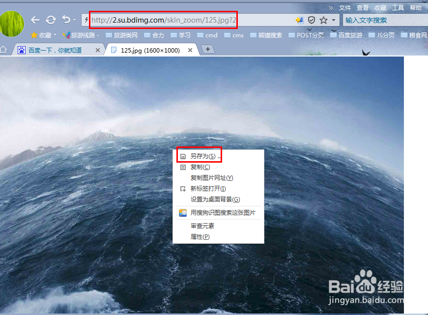 如何下载网页中的背景图片