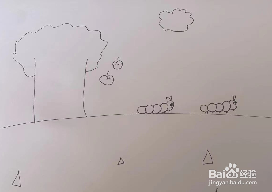 幼儿儿童画-毛毛虫