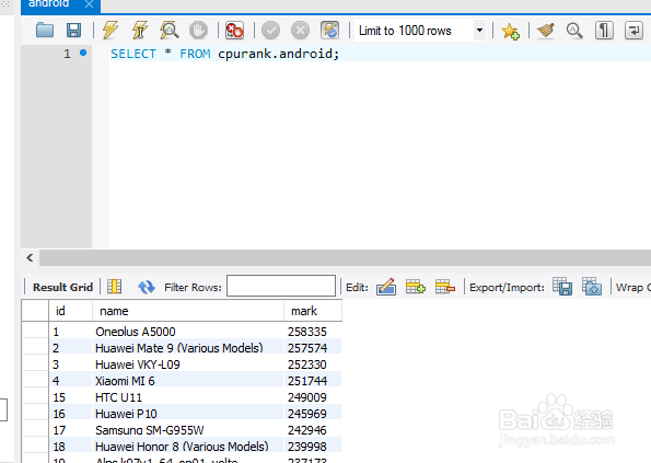 mysql workbench 怎么打sql语句