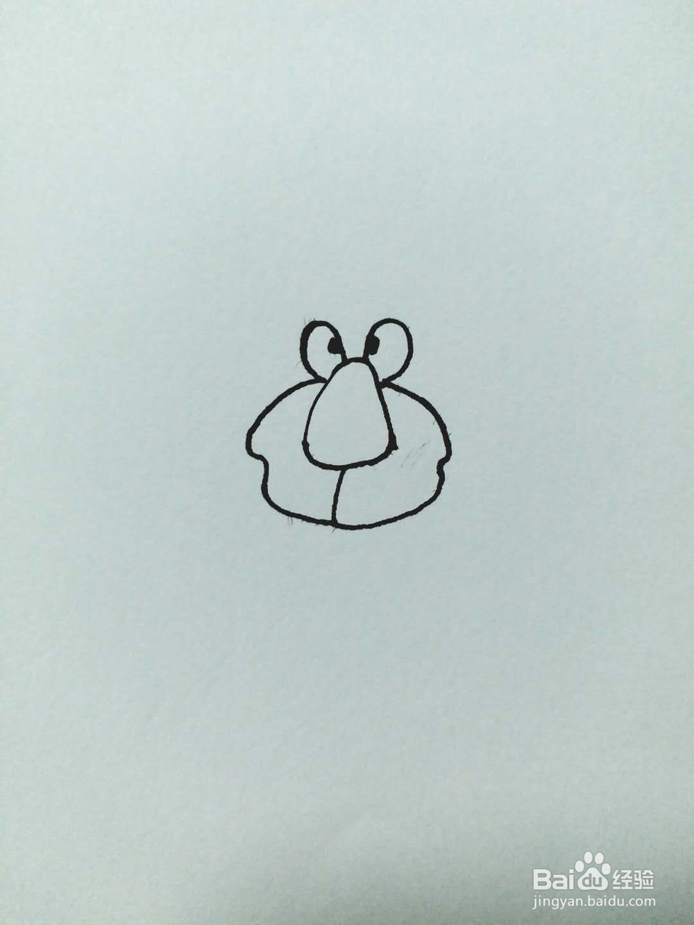 狮子的简笔画法1