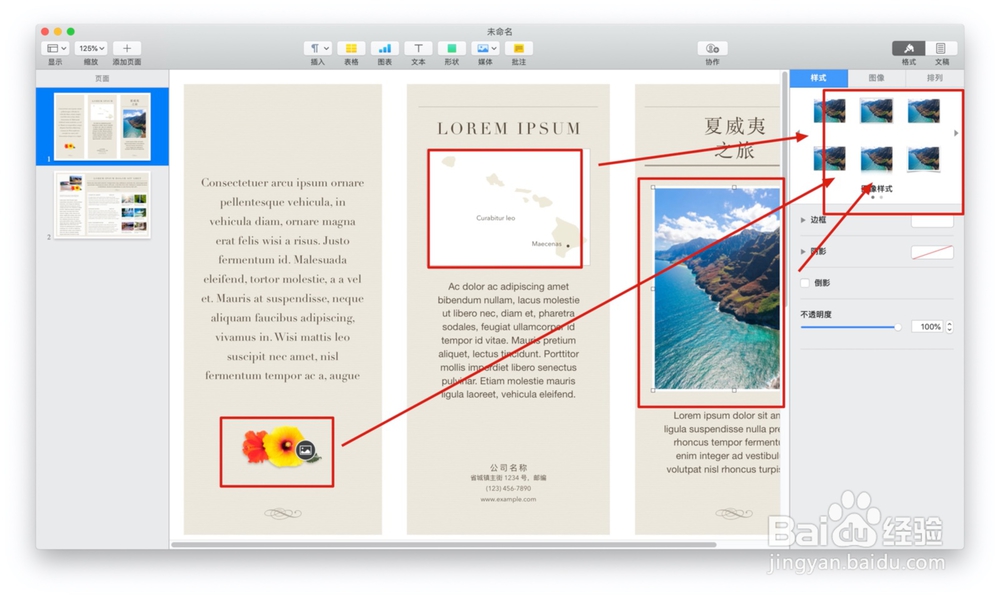 Pages文稿中的