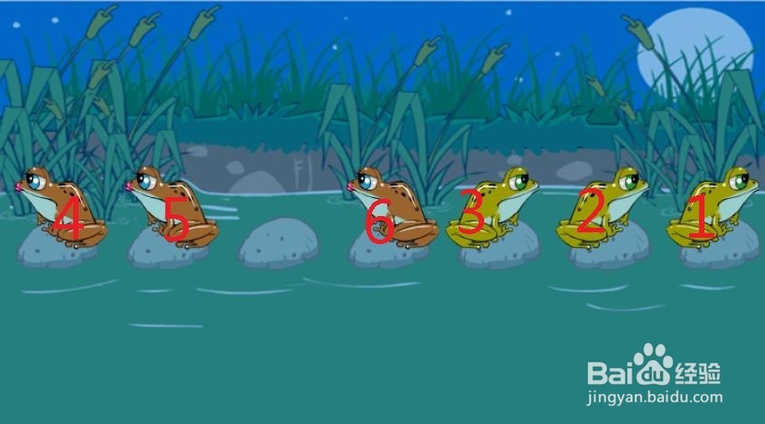 史上最难智力游戏青蛙过河攻略
