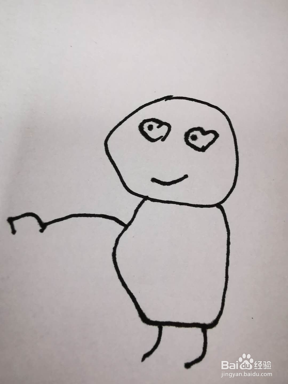 表白简笔画-表情包小丑人中的“爱你”怎么画