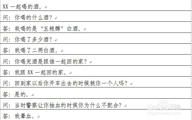 涉嫌酒驾行为人讯问笔录怎么制作