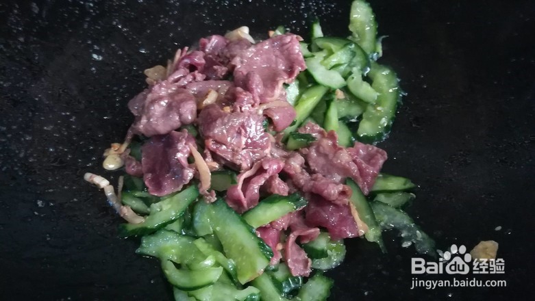 青瓜炒牛肉的做法