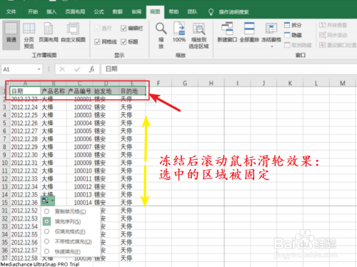 Excel如何冻结工作表窗口