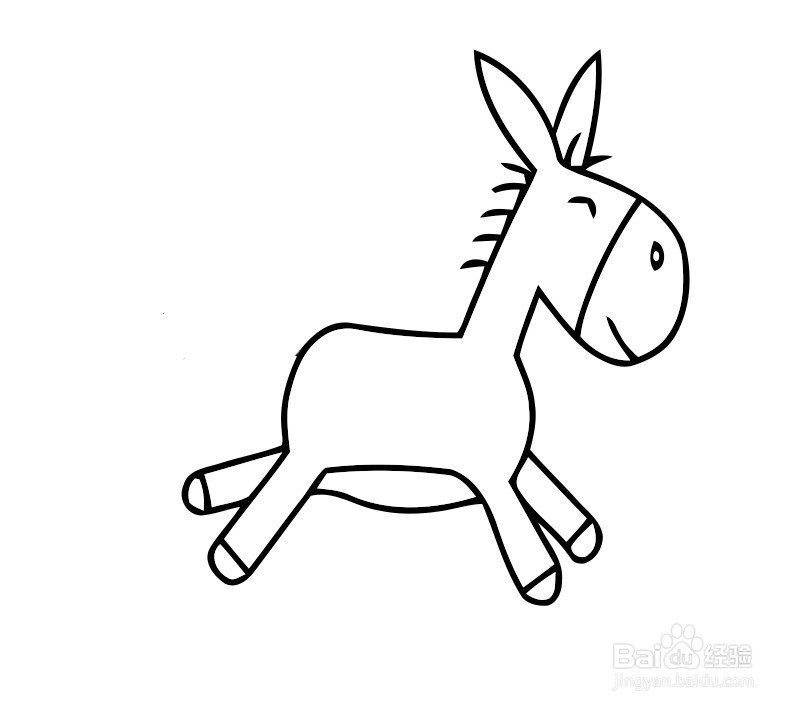 小毛驴简笔画