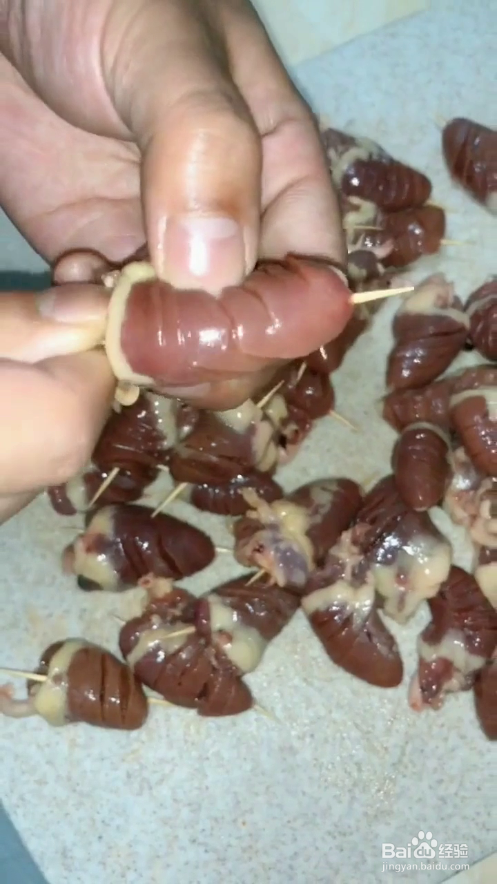 如何制作好吃的牙签鸡心？