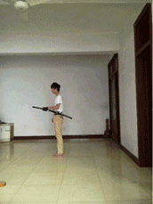 武士刀收刀动作图解