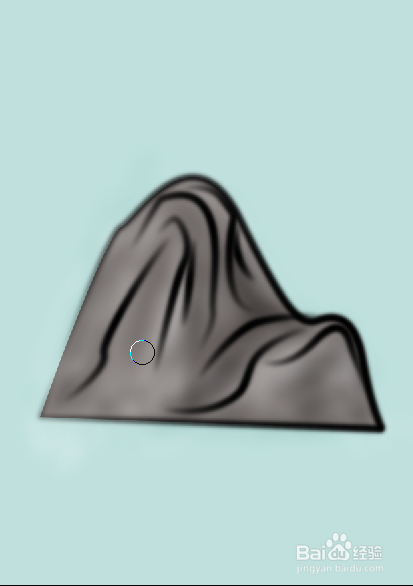 Photoshop 绘中国画系列：[1]中国画之山水石