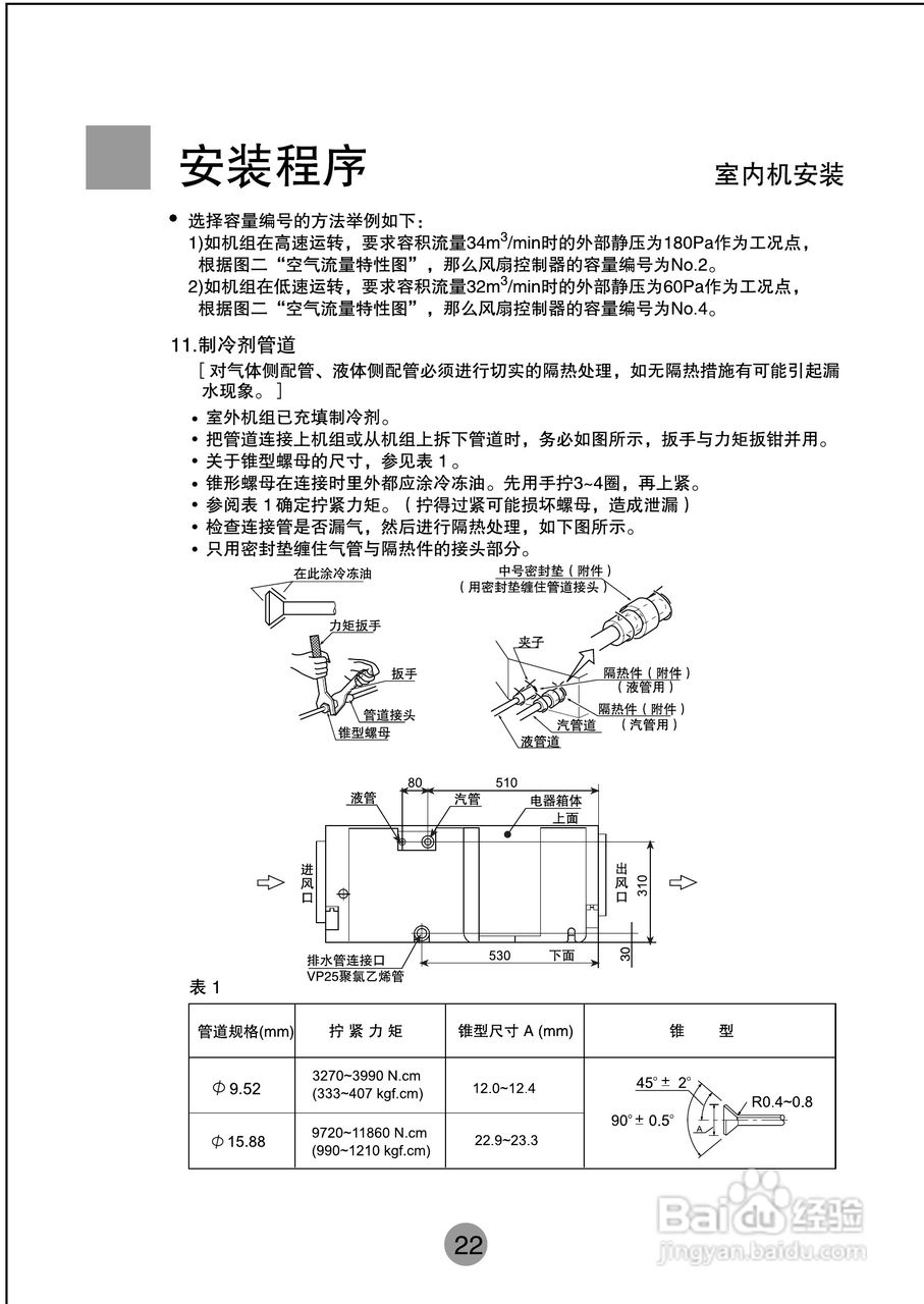 海尔商用空调KF9(R)-125EW/E(H)使用安装说明书:[3]