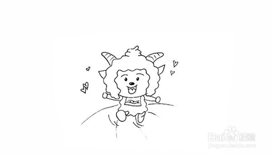 如何画懒羊羊的卡通简笔画教程