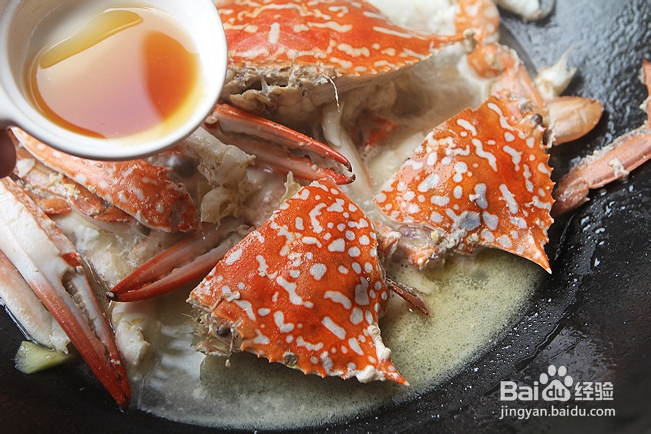 金黄花蟹粉丝煲