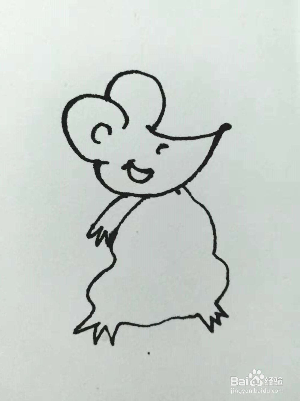 老鼠的简笔画法5