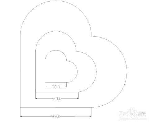 如果用cad快速绘制心形图案?