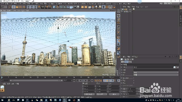 C4D怎么制作数字绘景投射效果？
