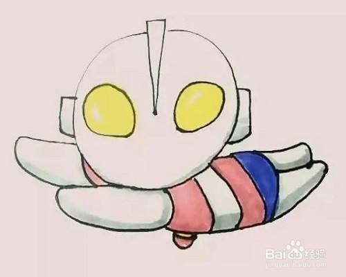 "飞翔的奥特曼"怎么画?