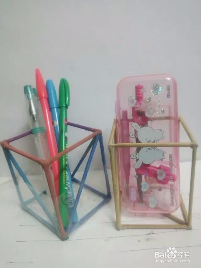 DIY时尚创意立体几何线条笔筒