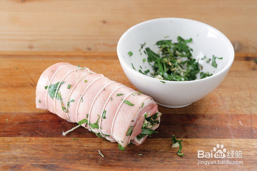 烤香草五花肉卷怎么做