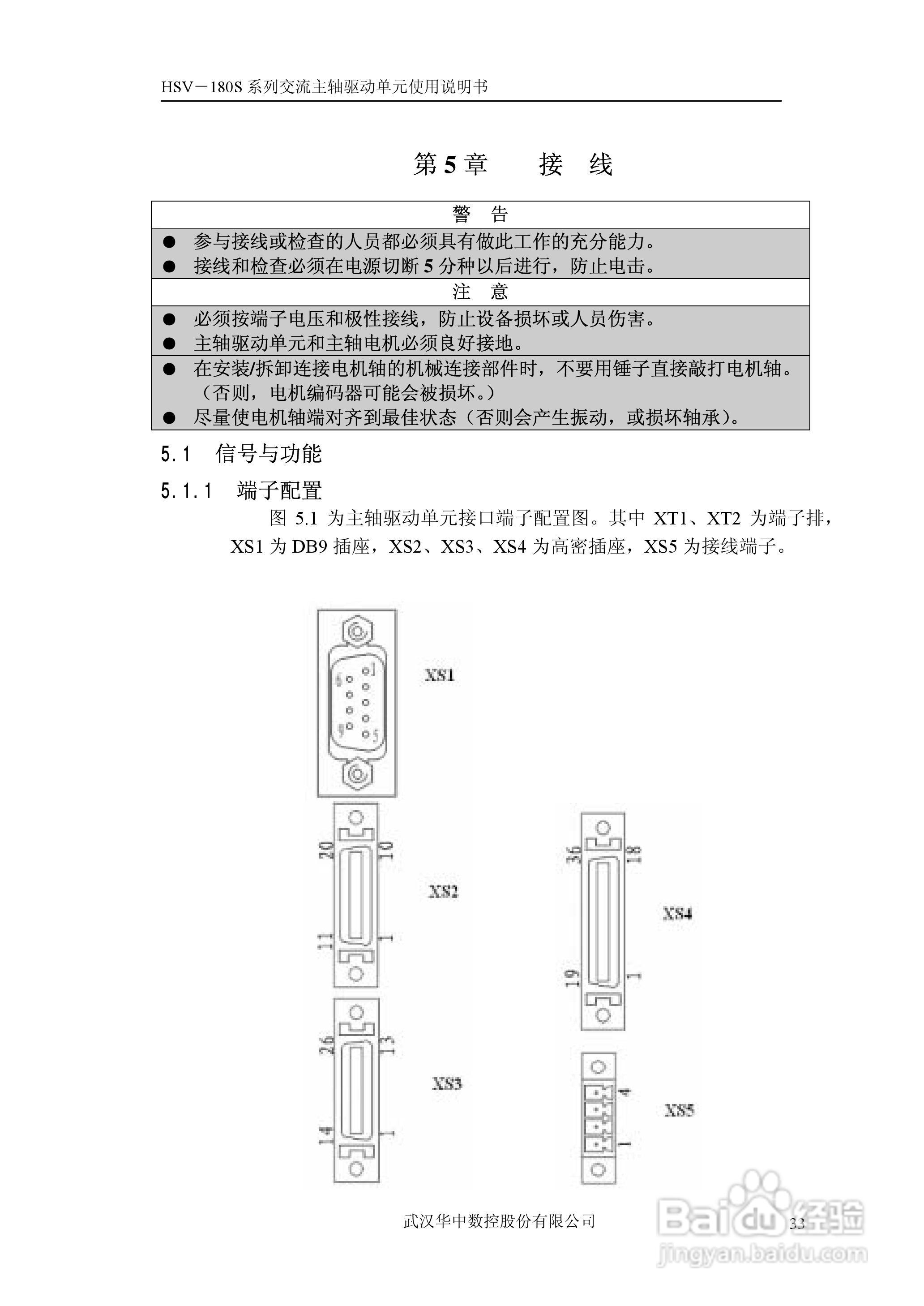 武汉华中数控HSV-180S系列交流主轴驱动单元使用说明书:[4]